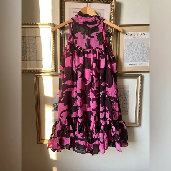 Maeve Pink and Brown Mini Dress - Picture 8 of 9